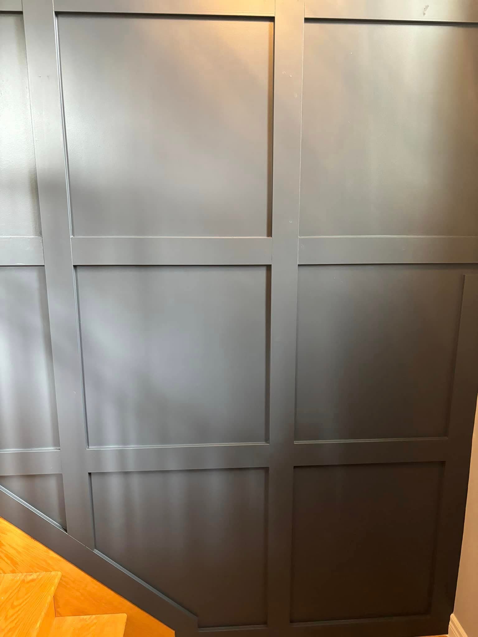 Finished basement accent wall