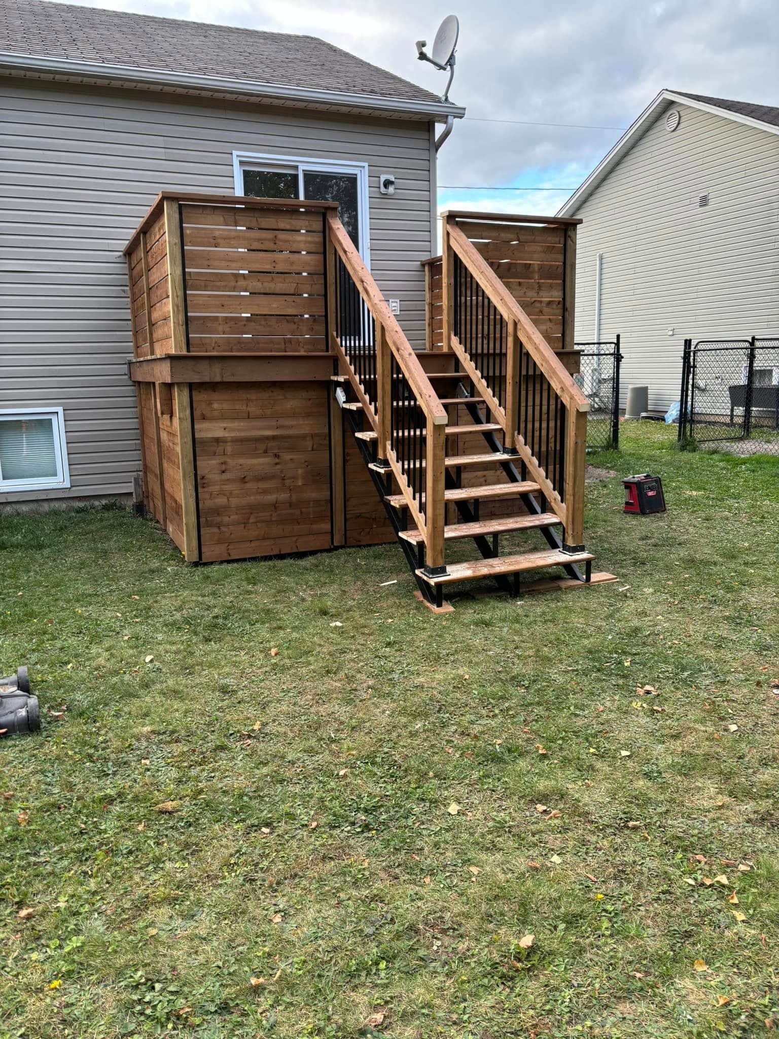 Custom-built deck